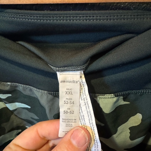 Marika Green Camo Print Athletic Shorts - Picture 2 of 3